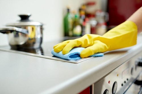 Local cleaners preparing a flat for new occupants in Kingston